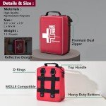 First Aid Kit, Upgrade Trauma First Aid Kit with Labelled Compartments -Emergency Medical Kits with Molle System First Aid Kits for Car, Home, Hiking, Camping and Outdoor Emergencies -216 Pieces