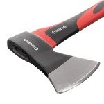 INTERTOOL Hatchet, Wood Axe, Small Camp Hand Axe, 1.3 lbs, Firewood, Camping, Chopping, Splitting, Throwing, Shock Absorbing Fiberglass Anti-Slip Handle, 15" HT-0261