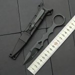 PAVCEING Portable Knife 6.7 Inch 440C Fixed Blade Outdoor Camping Portable Straight Knife With Kydex Sheath The Knife Comes In Black And White (Black)