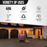 PowerSmart Portable Inverter Generator 4450W, Gas Powered, CO-Sensor, EPA Compliant, Lightweight & Quiet for Home Use and Emergency Backup, Camping