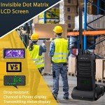 Retevis RT86 Walkie Talkies Long Range, 2 Way Radio with Shoulder Mic, Heavy Duty Two Way Radios Rechargeable, Handheld, High Power, 2600mAh, for Security Property Hunting(4 Pack)