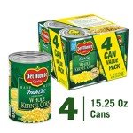 DEL MONTE FRESH CUT Golden Sweet Whole Kernel Corn Canned Vegetables, 4-Pack, 15.25 oz Cans