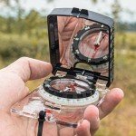 Nihtdoy High-Precision Compass with Mirror for Hiking, Camping, Adjustable Declination, Portable Orienteering Compass with Map Scale & Lanyard, Perfect for Outdoor Navigation and Adventure