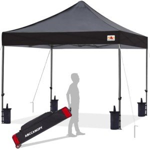 ABCCANOPY Patio Pop Up Canopy Tent 10x10 Commercial-Series (Black)
