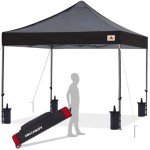 ABCCANOPY Patio Pop Up Canopy Tent 10x10 Commercial-Series (Black)