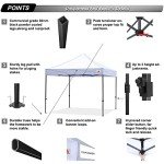 ABCCANOPY Patio Pop Up Canopy Tent 10x10 Commercial-Series (Black)