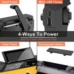 2024 Emergency Crank Radio，4000mAh-Solar Hand Crank Portable AM/FM/NOAA Weather Radio with 1W Flashlight & Motion Sensor Reading Lamp，Cell Phone Charger,SOS Alarm for Home and Emergency(Orange)