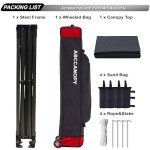 ABCCANOPY Patio Pop Up Canopy Tent 10x10 Commercial-Series (Black)