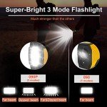 2024 Emergency Crank Radio，4000mAh-Solar Hand Crank Portable AM/FM/NOAA Weather Radio with 1W Flashlight & Motion Sensor Reading Lamp，Cell Phone Charger,SOS Alarm for Home and Emergency(Orange)