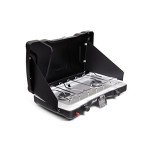 Coleman Triton+ 2-Burner Propane Camping Stove with InstaStart Ignition, Portable Camping Cooktop with 2 Adjustable Burners & Wind Guards, 22,000 BTUs of Power