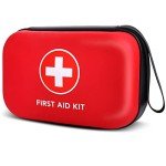 First-Aid-Kit-for-Car-Home-Travel-Camping-Businesses, 263pcs Compact Waterproof Hard Case, Public Emergency Medical Kits - Perfect for Survival, Vehicle, Boat, Sports, Hiking, Office, Dorm (PUMIER)