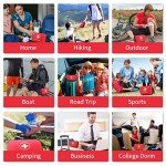 First-Aid-Kit-for-Car-Home-Travel-Camping-Businesses, 263pcs Compact Waterproof Hard Case, Public Emergency Medical Kits - Perfect for Survival, Vehicle, Boat, Sports, Hiking, Office, Dorm (PUMIER)