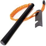 Kaseamu Ferro Rods 1/2 inch x 6 inch, Premium Ferro Rod Fire Starter Survival Tool, Flint and Steel Fire Starter Kit, 20,000+ Strikes, Large and Thick Ferro Rod with Paracord & Multi-Tool Striker.