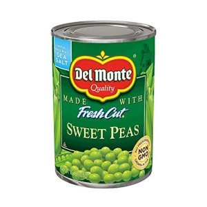 DEL MONTE Sweet Peas Canned Vegetables, 12 Pack, 15 oz Can