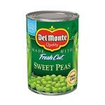 DEL MONTE Sweet Peas Canned Vegetables, 12 Pack, 15 oz Can