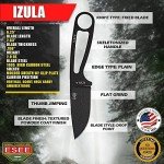 ESEE Izula – Fixed Blade Survival Knife with Molded Polymer Sheath and Clip Plate – Ideal for Survival, Camping, & Bushcraft - Made in the USA