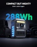 Anker SOLIX C300 Portable Power Station, Outdoor 288Wh LiFePO4 Battery, 300W (600W Surge) Solar Generator, 140W Two-Way Fast Charging, for Camping, Traveling, and Emergencies (with 60W Solar Panel)