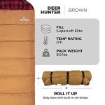 Teton 0F Degree Deer Hunter Sleeping Bag. Warm and Comfortable Camping Sleeping Bags, TETON Tough Canvas Shell for Camping, Hunting, and Cold Weather, Brown