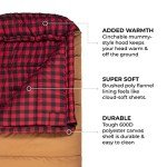 Teton 0F Degree Deer Hunter Sleeping Bag. Warm and Comfortable Camping Sleeping Bags, TETON Tough Canvas Shell for Camping, Hunting, and Cold Weather, Brown