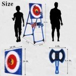 Cfble Axe Throwing Bristle Target with 8 Throwing Axes Set,Axe Throwing Game for Backyard, Indoor &Outdoor,Yard Games,Carnival Games