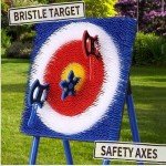 Cfble Axe Throwing Bristle Target with 8 Throwing Axes Set,Axe Throwing Game for Backyard, Indoor &Outdoor,Yard Games,Carnival Games