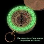 Bahfir Camping Survival Compass for Hiking, Pocket Compass for Kids, Glow in The Dark Compass for Camping Hunting, Outdoor Military Navigation Tool