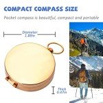 Bahfir Camping Survival Compass for Hiking, Pocket Compass for Kids, Glow in The Dark Compass for Camping Hunting, Outdoor Military Navigation Tool