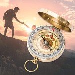 Bahfir Camping Survival Compass for Hiking, Pocket Compass for Kids, Glow in The Dark Compass for Camping Hunting, Outdoor Military Navigation Tool