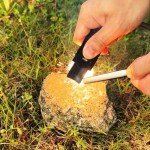 Keon Flint and Steel fire Starter kit, Ferro Rod fire Starter Survival Tool, 4.5" x 3/8" Camping fire Starter with Paracord Wrist Lanyard and Striker (Flint Lighter, Emergency fire Starters)