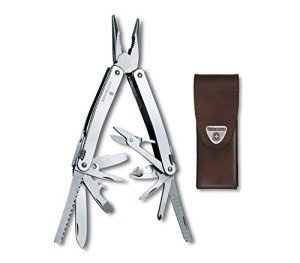 Victorinox Swiss Tool Spirit X Swiss Army Knife, 24 Function Swiss Made Multi-Tool with Needle-Nose Pliers, Wire Cutters and Large Blade - Silver