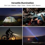 sofirn SP35T Tactical Flashlight, 3800 Lumens Super Bright Pocket LED Flashlight Rechargeable with Dual Switch, IPX8 Water Resistance, EDC Flashlight for Camping, Hiking, Emergency