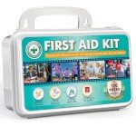 General Medi 120 Pieces Hardcase First Aid Kit - First Aid Box Includes Instant Cold Pack, Emergency Blanket for Travel, Home, Office, Vehicle, Camping, Workplace & Outdoor