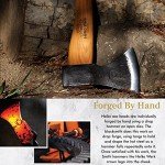 1844 Helko Werk Germany Traditional Hessen Woodworker Axe - Made in Germany Hand Forged Felling Axe and Cutting Axe, Forest Axe for Felling Tree - Head 2-3/4 lbs, Handle 28 in. (Hessen) #13563