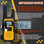 Retevis RB48 Waterproof Walkie Talkies, Heavy Duty Two Way Radio, Advanced Triple Proof, Vibration Call, USB-C, SOS,2000mAh, NOAA, 2 Way Radio(2 Pack) Yellow