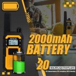 Retevis RB48 Waterproof Walkie Talkies, Heavy Duty Two Way Radio, Advanced Triple Proof, Vibration Call, USB-C, SOS,2000mAh, NOAA, 2 Way Radio(2 Pack) Yellow