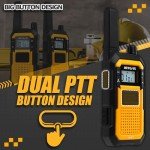 Retevis RB48 Waterproof Walkie Talkies, Heavy Duty Two Way Radio, Advanced Triple Proof, Vibration Call, USB-C, SOS,2000mAh, NOAA, 2 Way Radio(2 Pack) Yellow