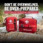 Surviveware 110 Pcs Waterproof Premium Survival First Aid Kit - Survival Emergency Preparedness for Travel Camping Gear, Survival Kit and Outdoor Emergencies - HSA & FSA Eligible Survival Kit