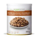 Nutristore Freeze Dried Sausage Crumbles | Survival Emergency Food Supply, Meal Prep, Camping | Made in USA | 25 Year Shelf Life | #10 Can, 29.6 oz