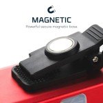 NEBO Slim Work Light, USB Rechargeable Bright Pocket Light with Clip, Hook and Magnetic Base for Hands-Free Lighting Portable COB LED Dimmable Flashlight 500 Lumens -Red