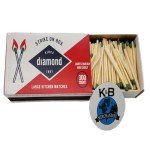 Strike On Box Matches (3 Boxes of 300) Multi Use Candle Fireplace Grill BBQ Kitchen Camping and Many Other Occasions Includes a K&B Merchandise Magnet [Packaging May Vary]