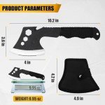 Outdoor Multifunctional Axe, Multifunctional Camping Chopping firewood, Small Hand Axe, Tied Rope, Mountain Axe, Multi-Purpose Camping Tool Axe-WSHUZEMN