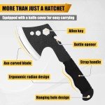Outdoor Multifunctional Axe, Multifunctional Camping Chopping firewood, Small Hand Axe, Tied Rope, Mountain Axe, Multi-Purpose Camping Tool Axe-WSHUZEMN