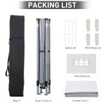 GDY 10x10ft Pop Up Canopy Tent with Sidewalls, Outdoor Canopy Tent, Beach Gazebo, Easy Set up Gazebo for Events, Parties, Camping, White.