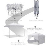 GDY 10x10ft Pop Up Canopy Tent with Sidewalls, Outdoor Canopy Tent, Beach Gazebo, Easy Set up Gazebo for Events, Parties, Camping, White.