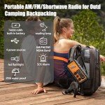 QAUYYW 74000mWh Emergency Radio with NOAA Weather Alert, Portable Hand Crank SW/AM/FM Survival Radio with Fast Charge Rechargeable Solar Battery, Flashlight, Reading Lamp,SOS Sirenor Home Outdoor