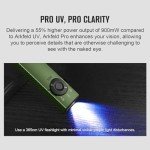 OLIGHT Arkfeld Pro Rechargeable EDC Flat Flashlight with Green Beam, UV and White LED Combo, 1300 Lumens Portable Pocket Lights, Triple Sources for Outdoors Emergency Working (OD-Green CW)
