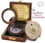 Trust in The Lord -Proverbs 3: 5-6 Engraved Compass Hiking Survival -Military Sighting Compass-Backpacking Navigation Compass -Boy Scout Compass for Kids-Professionals Hikers-Pastor Appreciation Gift