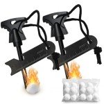 HOPKASE 2PCS Magnesium Fire Starter with Striker, High Temp Magnesium Rod, Ferro Rod Fire Starter Survival Tool with 20Pack Waterproof Tinder and Steel Fire Striker for Camping, Hiking and Emergency