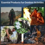 HOPKASE 2PCS Magnesium Fire Starter with Striker, High Temp Magnesium Rod, Ferro Rod Fire Starter Survival Tool with 20Pack Waterproof Tinder and Steel Fire Striker for Camping, Hiking and Emergency