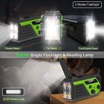 Hand Crank Emergency Radio, 6000mAh AM/FM/NOAA Weather Radio, Hand Crank Radio with 4 Built-in Cable, Emergency Weather Radio with Quickly Phone Charger, SOS Alarm for Emergency Winter Storm